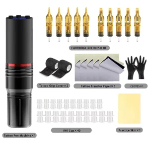 Beginner Tattoo Kits With Needle Display Tattoo Guns Kits Professional Permanent Makeup Body Tattoo Machine