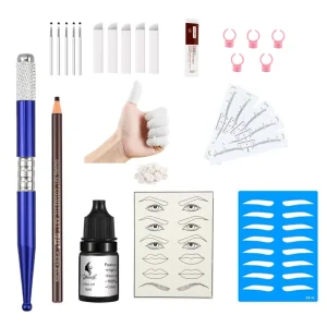 Beginner Tattoo Tool Set Handmade Eyebrow Tattoo Pen Comprehensive Training School Beauty Tool & Practice Supply Set
