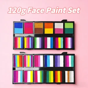 Best-Selling Professional 12-Color Water-Based Paint Palette and Rainbow Face Paint for Body Painting