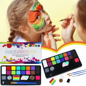 Best Selling Professional Water-based Vegan Face Body Paint DIY Kit Kids Washable Makeup For Christmas Gift Adult Art Makeup
