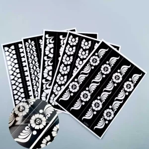 Best Simple Temporary Tattoo Stickers Unique Bridal Henna Mehndi Designs for Hand & Foot for Body Art & Airbrush Stencil