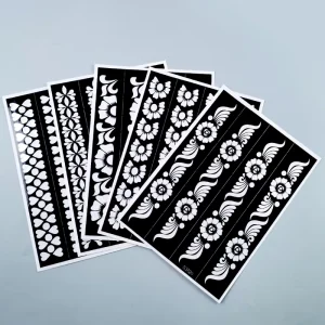 Best Simple Unique Bridal Henna Mehndi Designs Temporary Tattoo Stickers for Hand & Foot for Body Art & Airbrush Stencil