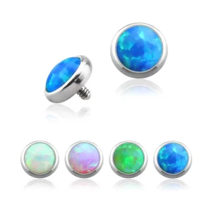 Bezel Set Opal G23 Titanium Micro Dermal Anchor Top Accessories Body Jewelry