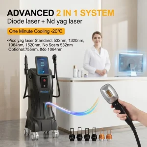 Big Spot Size 3 Wavelength 755 808 1064nm Permanent Painless 808nm Diode Laser Hair Removal Machine