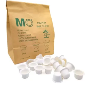 Biodegradable Tattoo Ink Cup Disposable Paper Ink Cup Eco Friendly Pigment Cup OEM for Permanent Makeup Tattoo Accessories