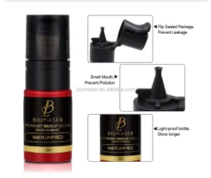 Biomaser 12ml Permanent Makeup Pigment 39 Colors Microblading PMU Ink for Eyebrow Lip Eyeliner