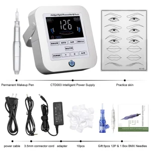 Biomaser Full Professional Rotary Tattoo Machine Pen for Permanent Makeup Eyebrows Lips Microblading DIY Kit With Tattoo Needle