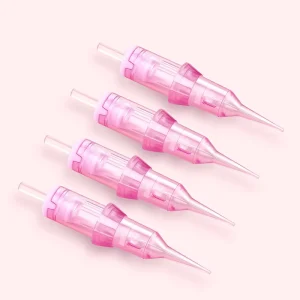 Biomaser Pink PMU Cartridge Needles Professional Disposable Permanent Makeup Tattoo Needles for Brows Lips and Eyeliner