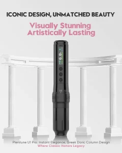 Biomaser U1 Pro Wireless Tattoo Machine Pen Adjustable 6 Level Stroke HD Screen Long Life Dual Batteries Wireless Tattoo Kit