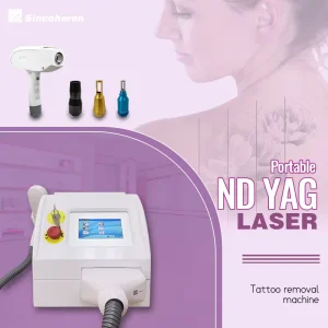 Birthmark Removal Speckle Removal Tattoo Removal Machine Mini Nd Yag Laser Equipment with Free Shipping