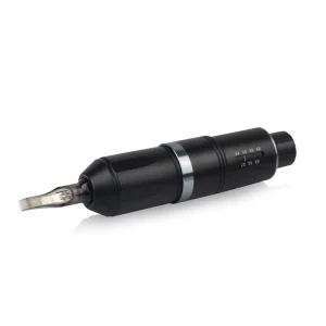 Black Adjustable Stroke Tattoo Machine Aluminium Microblading Tattoo Pen