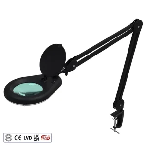 Black Color LED Magnifying Floor Lamp 5 Diopter Daylight Esthetician Magnifying Lamp for Beauty Salon Nail Technician