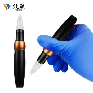 Black Custom Logo Portable Electricity Tattoo Pen Machine Gun Microblading Eyebrow Lip Permanent Makeup