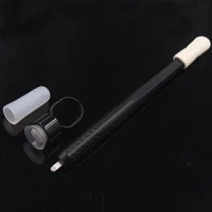 Black Manual U18 0.18mm Disposable Microblading Pen With Pigment Sponge and Ring Cups Eyebrow Microblading Hand Tools for Makeup