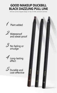 Black White Brown Cappuccino Color Eyebrow Pencil Microblading Makeup