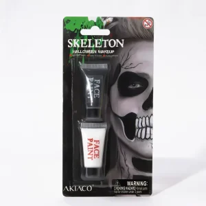 Black & White Face Paint for Halloween Cosplay Skeleton Makeup