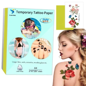 Blank Water Transfer Tattoo Paper Laser Printable Temporary Tattoo Sticker for Men Women Children Body Art