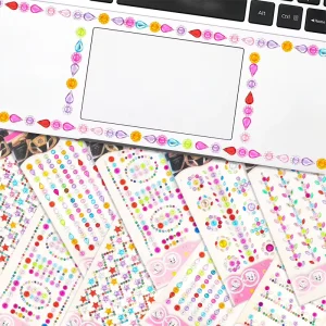 Bling Jewel Crystal Stickers Self-Adhesive Gems for Diy Craft Nail Body Makeup Personal Belongings Decor