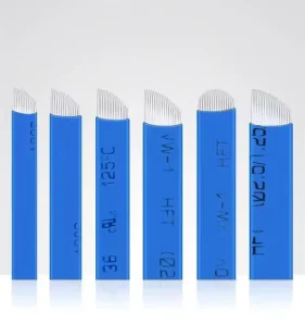 Blue 0.2mm Manual Mini Blade Tattoo Needle for Tattooing or Eyebrow Permanent Makeup