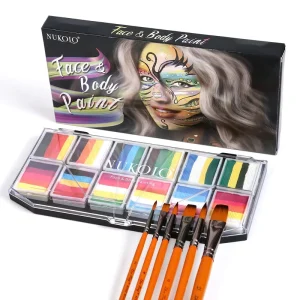 Bodi Paint Quick Dry Water based Color Paint Rainbow Cosplay Party Drawing Washable Face Body Painting