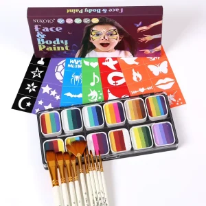 Bodi Paint Quick Dry Water based Color Paint Rainbow Cosplay Party Drawing Washable Face Body Painting