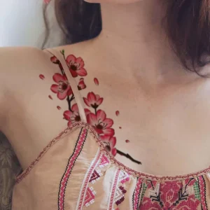 Body Art Colorful Ephemeral Tattoos Waterproof Sticker Sexy Flower Arms Tattoo Sticker Disposable Tattoo Sticker