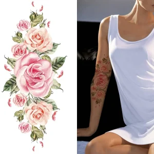 Body Art Fake Tatoo Waterproof Arm Tattoo Stickers Large for Women