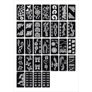 Body Art Paints Design for Women Men Temporary Henna Tattoo Stencil for Tattoo Juice Ink Transferable Tattoo Template Sticker
