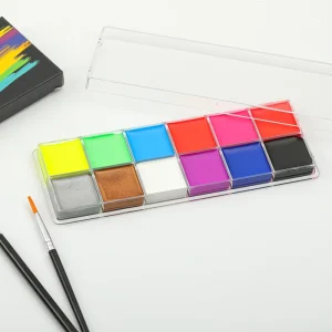 Body Art Professional Oil Based UV Paint Carnival Fancy Dress Party Flash Tattoo Face 12 Color Body Paint Kits