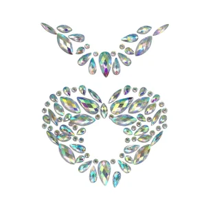Body Face Jewel Flowers Shape 3D Temporary Tattoo Glitter Rhinestone Bead Crystal Sticker Glow in the Dark
