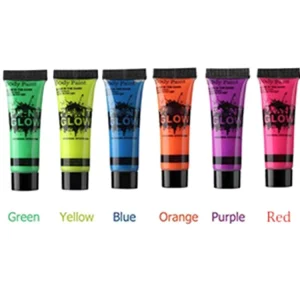 Body Face Paint Party Makeup Supplies UV Reactive Acrylic Leather Paints for Shoes