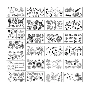 Body High Quality Custom Stencil Bride Tribe Temporary Tattoos Stickers Eco friendly Non Toxic 3.78×2.28 Inches