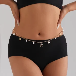 Body Jewelry Pearl Pentagram Designer Pair With Skirt Body Waist Chain Gifts