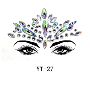 Body Jewels Rhinestone Face Decorations Diamond Body Face Gem Sticker Christmas Festival Music Carnival Party Makeup