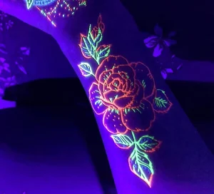 Body Paint Art Black Light Reactive UV Light Festival Accessories Glow in the Dark Party Temporary Tattoo Sticker