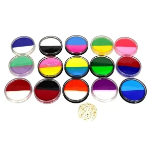 Body Paint Pigment 30g Two tone Circular Palette Dual color Blending Childrens Face Painting Highly Pigmented China