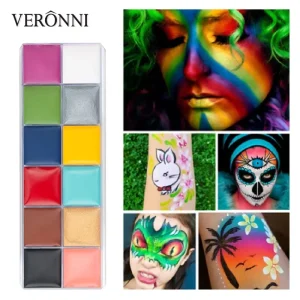 Body Painting Play Clown Halloween Party Makeup Palette Face Paint 12 Color Body Face Painted Palette