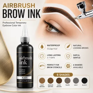 Private Label Tattoo Ink Eyebrow Tint and Lamination Eyebrow Dye Spray Makeup Liquid Brow Tint Airbrush Ink for Eyebrow