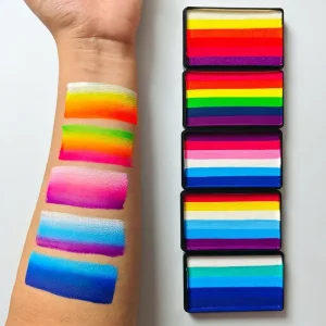 Body Painting Supplies Rainbow Cake Transparent Black Repeatedly Washable Frosted Board Children’s Face Body Paint Makeup