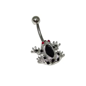 Body Piercing Jewelry Display Frog Design Gold Plated Zircon Children’s Stainless Steel Jewelry