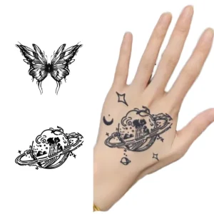 Body Semi-permanent Temporary Waterproof Herbal Juice Tattoo Sticker Long Lasting for 15 Days