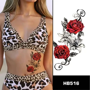 Body Waterproof Tattoo Stickers Half arm Sleeve Arm Fake Temporary Tattoos for Men and Women