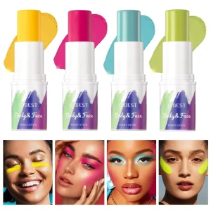 Body and Body Painting Supplies for Natural and 3D Contouring to Brighten Skin Tone Washable Face Painting Pens Halloween Party