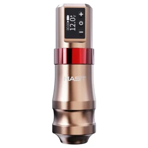 Bold Thick Grip Stainless Steel Electric Tattoo Gun 3.6mm Stroke 1600mAh Wireless Tattoo Machine Battery