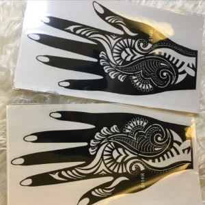 Both Hands Henna Tattoo Stencils Interesting Left Hand Right Hand Black Tattoo Templates