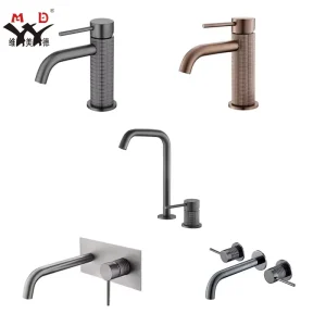 Brass Modern Style Brushed Gold Rose Gold Silver Hot and Cold Water Single Hole Water Base Tap Base Mixer Faucet