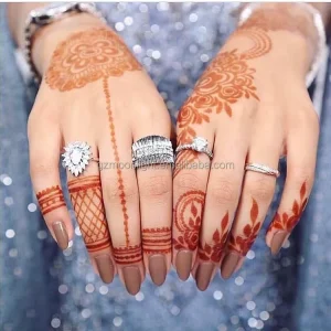 Bridal Henna Tattoo Stencils PVC Material Temporary Art Sticker and Tattoo Template with 3 Layers for Hands