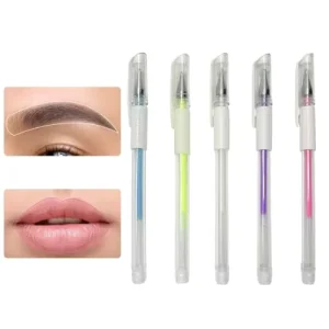 Brow Microblading Marker Pen Colorful Skin PMU Position White Pink Color Mapping Mark Pen Beauty SPMU Eyebrow Lip Marker Tools