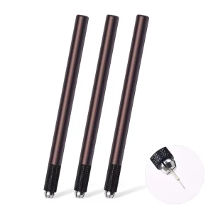 Brown Eyebrow Tattoo Pen Microblading Manual Tattoo Pen