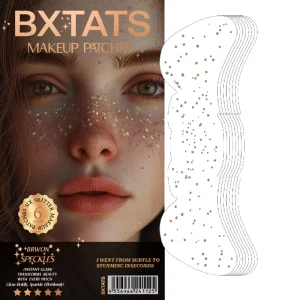Brown Speckle Freckles Tattoo Sticker High Quality Glitter Fake Gold Glitter Metallic Speckles Makeup Patches Face Tattoo